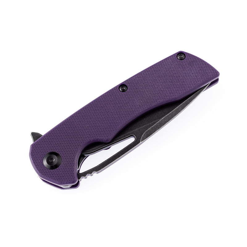 KANSEPT Kryo FlipperBlade Purple G10 Handle(Black Coating D2 Blade) with Kim Ning Design-T1001B3