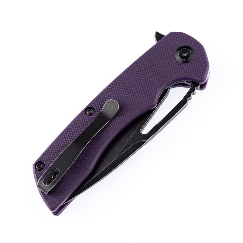 KANSEPT Kryo FlipperBlade Purple G10 Handle(Black Coating D2 Blade) with Kim Ning Design-T1001B3