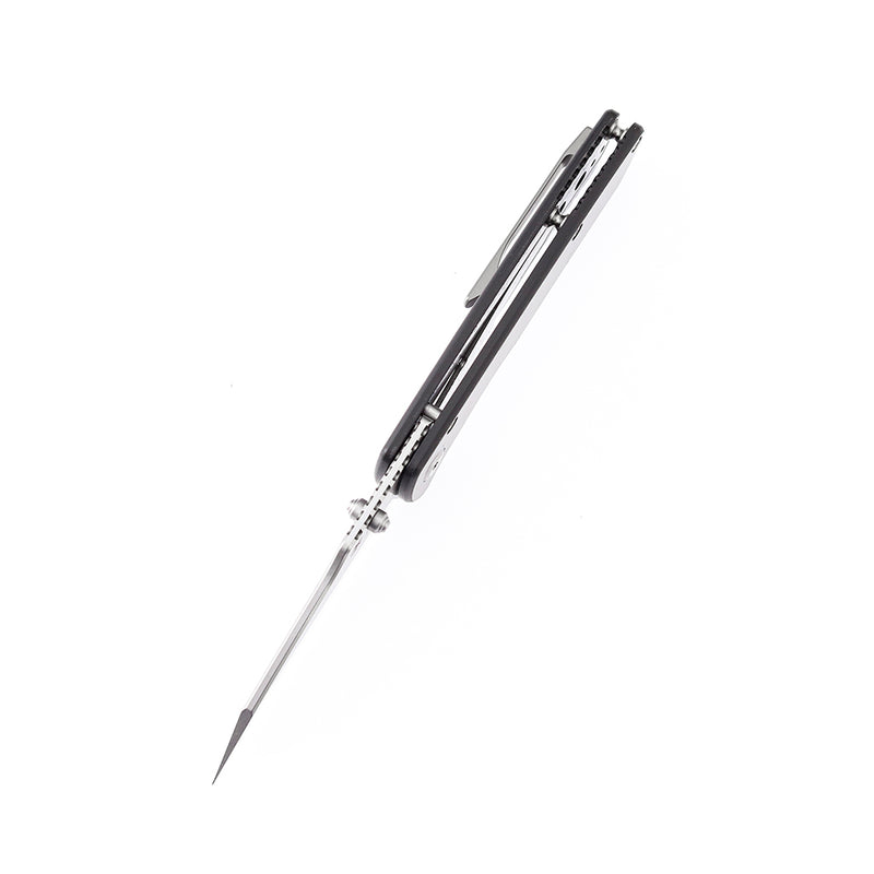 KANSEPT Main Street Twill Carbon Fiber Handle Black Stonewashed 154CM Blade Dirk Pinkerton Design-T1015A3