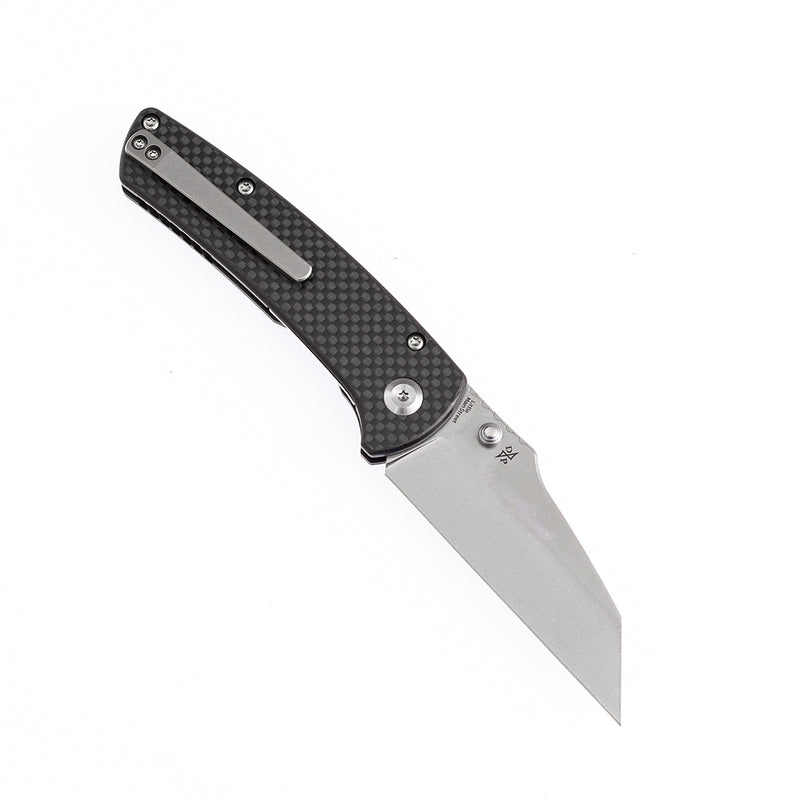 KANSEPT Main Street Twill Carbon Fiber Handle Black Stonewashed 154CM Blade Dirk Pinkerton Design-T1015A3