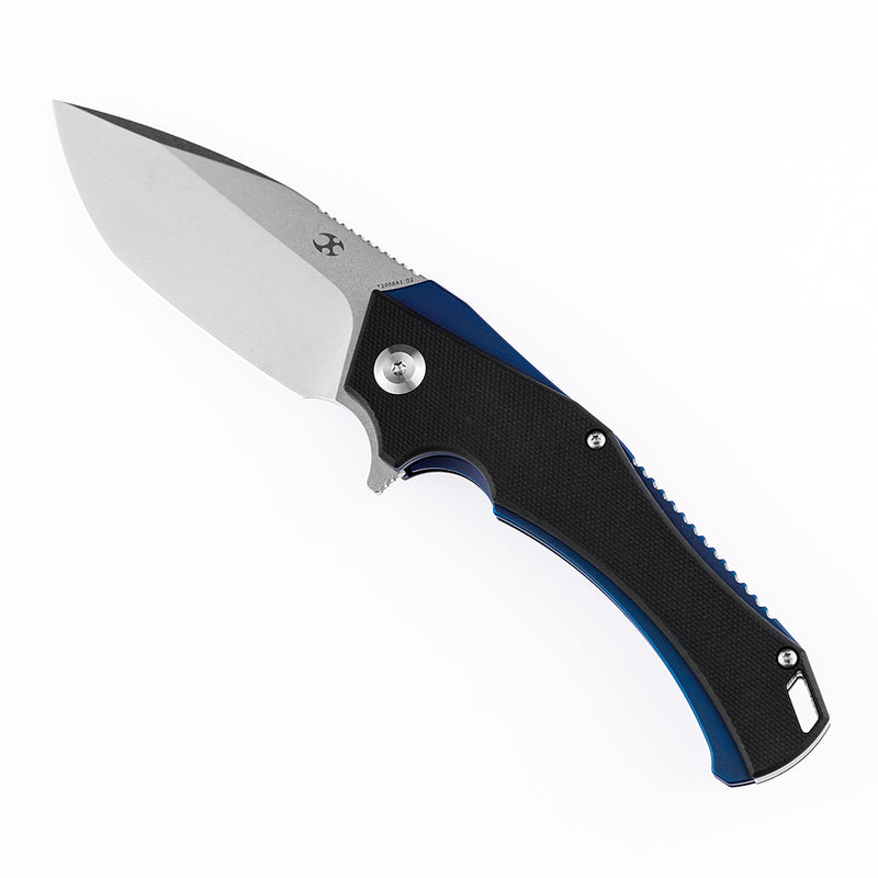 KANSEPT Mini Hellx T2008A1 Stonewashed D2 Blade Black G10 Handle with Mikkel Willumsen Design
