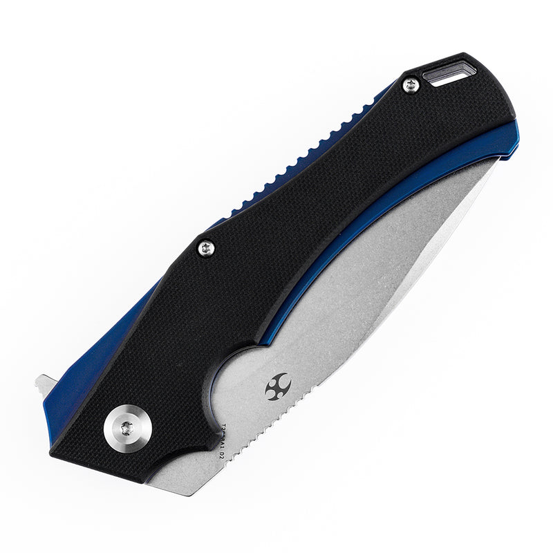 KANSEPT Mini Hellx T2008A1 Stonewashed D2 Blade Black G10 Handle with Mikkel Willumsen Design