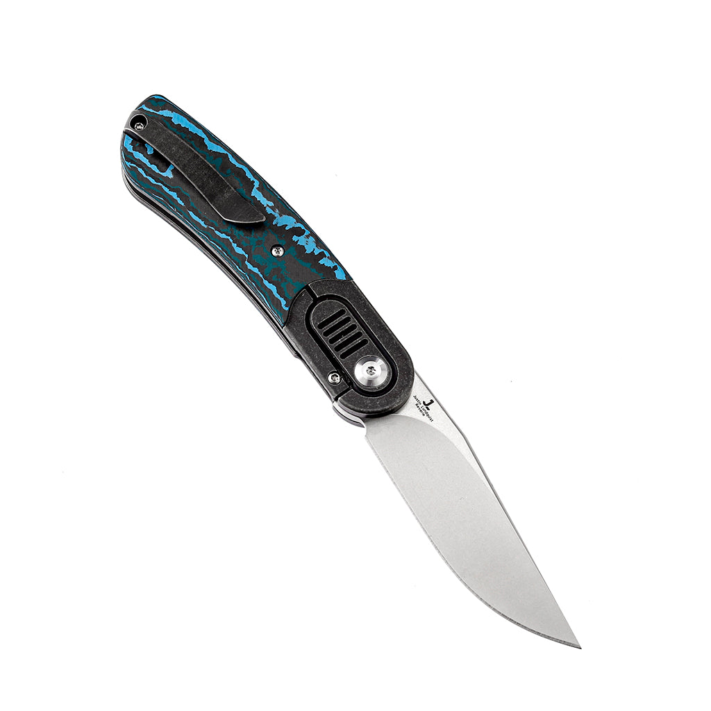 KANSEPT Reverie Front Flipper Knife Arctic Storm Carbon Fiber+