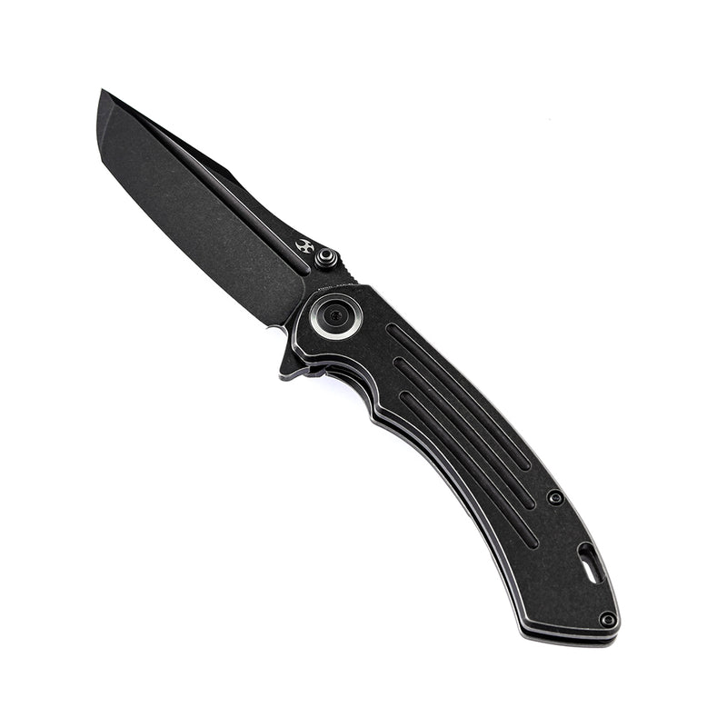 Pretatout K1032T2  Black TiCn Cotaed CPM-S35VN Handle Blade Black Anodized Titanium Handle Handle with Kmaxrom Design