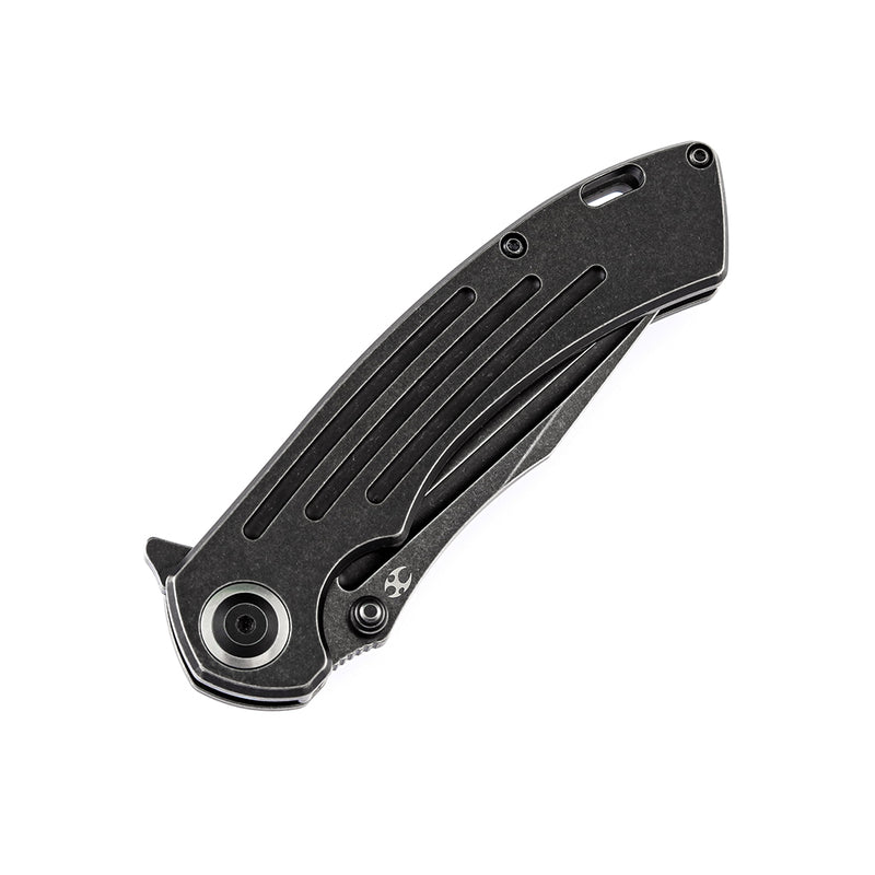 Pretatout K1032T2  Black TiCn Cotaed CPM-S35VN Handle Blade Black Anodized Titanium Handle Handle with Kmaxrom Design