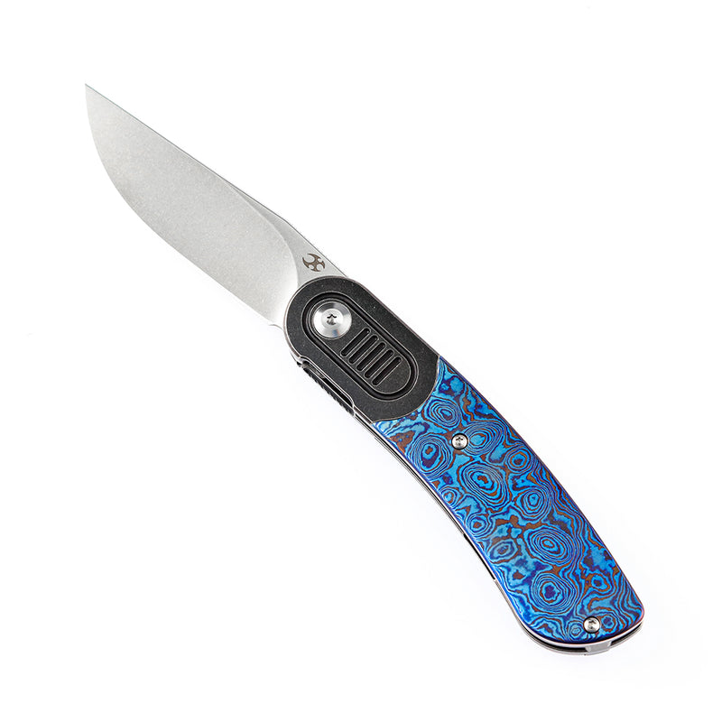 Reverie K2025A4 Black anodized Titanium Bolster + Timascus Scales Handle CPM-S35VN Blade with  Justin Lundquist Design