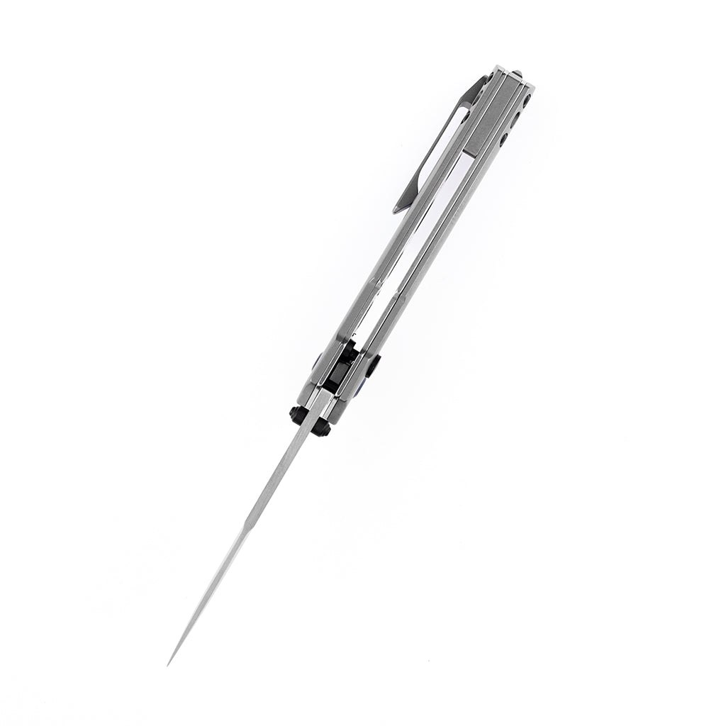 KANSEPT EDC Tac Thumb Studs/Button Lock Knife Timascus+ Titanium