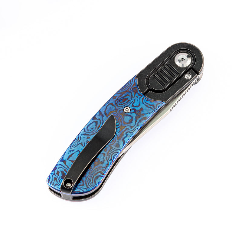 Reverie K2025A4 Black anodized Titanium Bolster + Timascus Scales Handle CPM-S35VN Blade with  Justin Lundquist Design