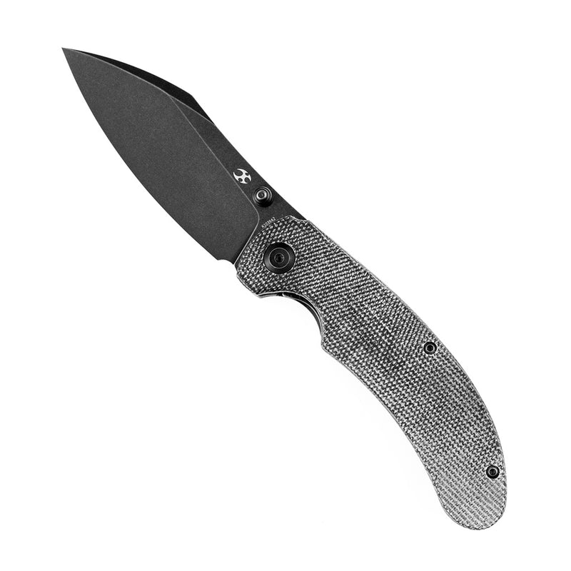 Nesstreet K1039A2 Black Stonewashed CPM-S35Vn Blade Black Micarta Handle with Karambit Maker design