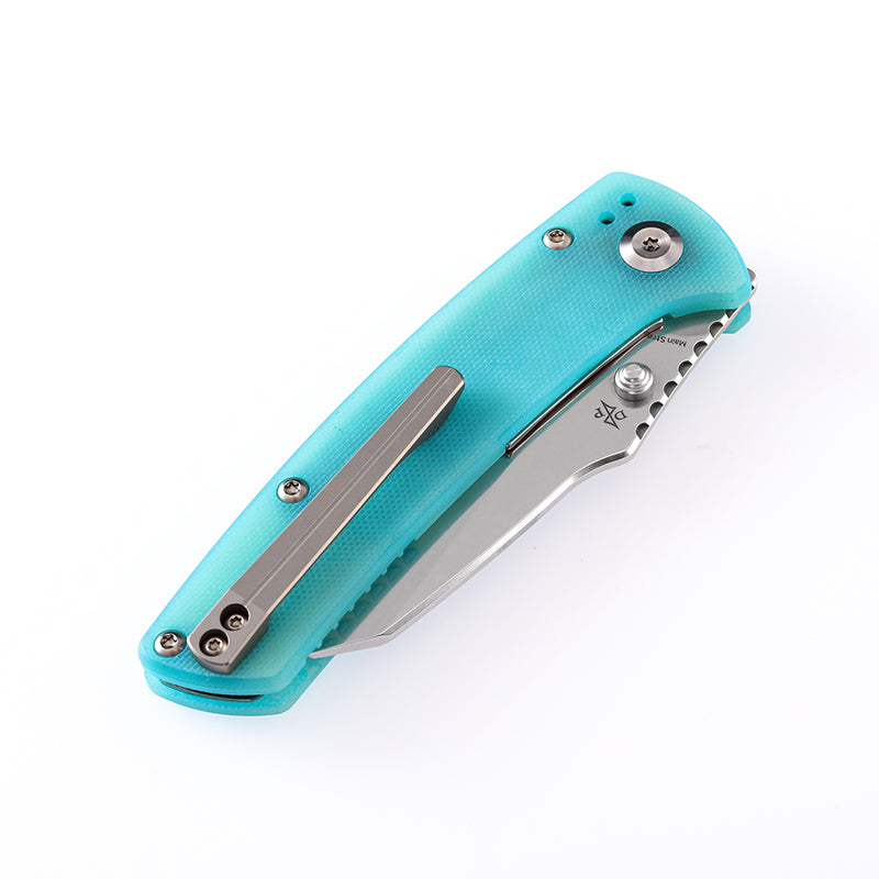 Main Street T1015B4 Blue G10 Handle Stonewashed 154CM Blade Dirk Pinkerton Design