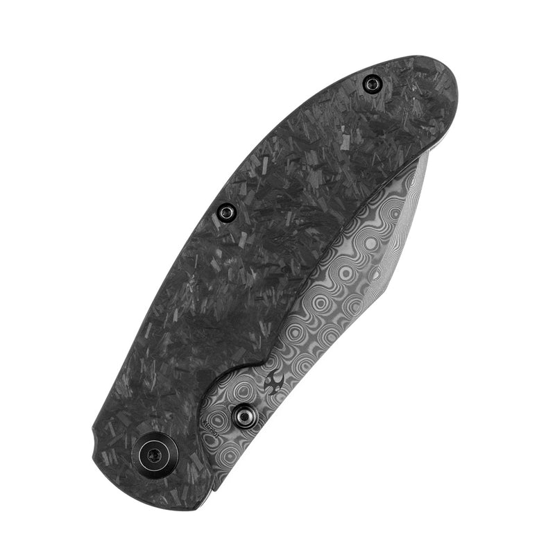 KANSEPT Nesstreet Damascus Blade Shred Carbon Fiber Handle with Karambit Maker design-K1039D1