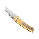 Main Street T1015B6 Pocket Knives Brass Handle Stonewashed 154CM Blade Dirk Pinkerton Design