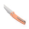 Main Street T1015B5 Pocket Knives Red Copper Handle Stonewashed 154CM Blade Dirk Pinkerton Design