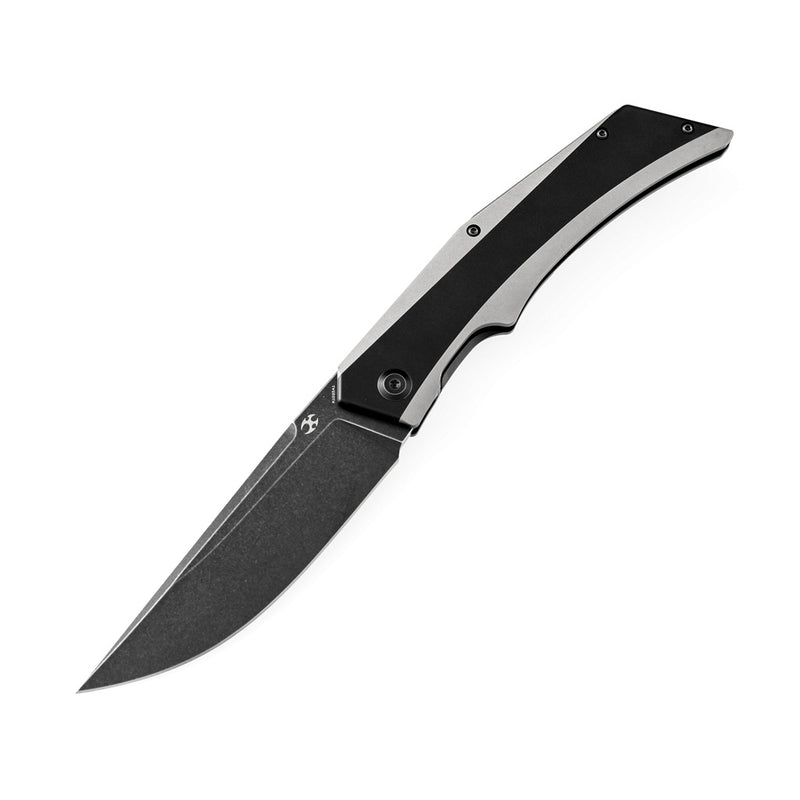 Kansept Knife Naska K1035A1 Black Stonewashed CPM-S35VN Blade Black Anodized and Plain Titanium Handle with APK Designs