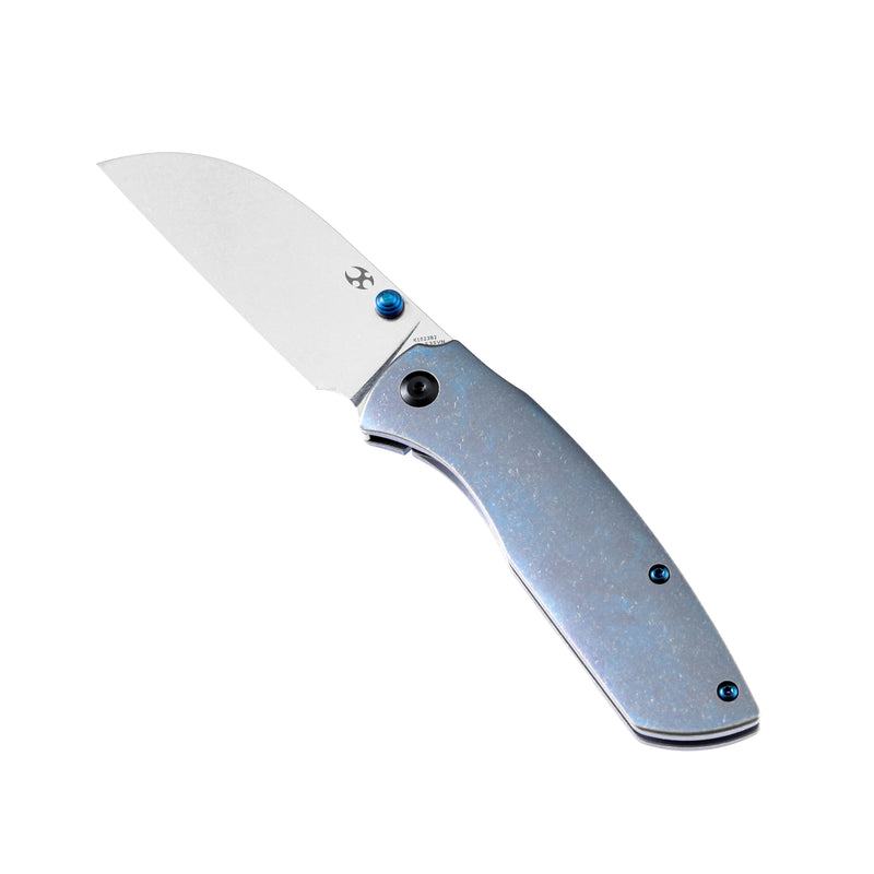 KANSEPT Convict K1023B2 CPM-S35VN  Blade Blue Anodized Titanium Handle Handle with Sheepdog Knives Design