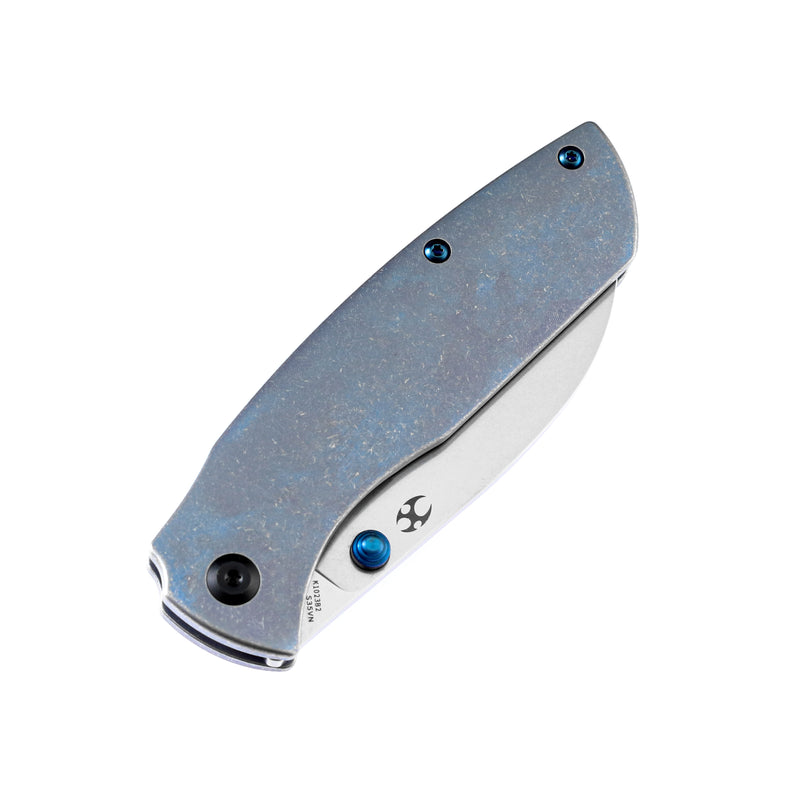 KANSEPT Convict K1023B2 CPM-S35VN  Blade Blue Anodized Titanium Handle Handle with Sheepdog Knives Design