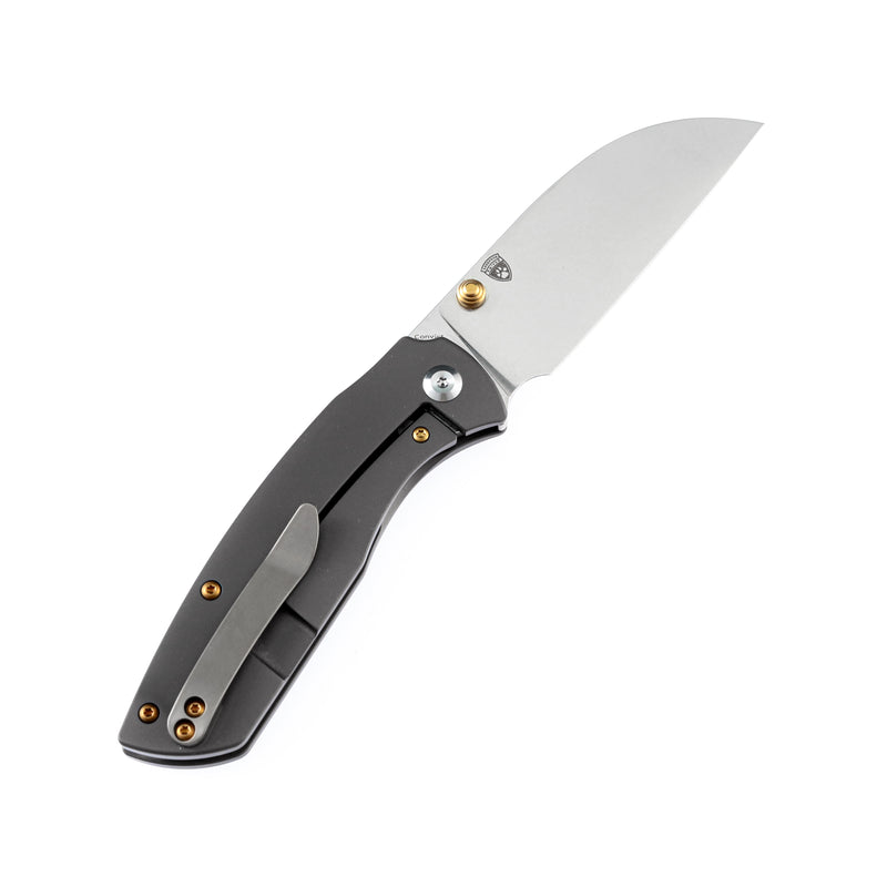 KANSEPT Convict CPM-S35VN  Blade Dark Gray Anodized Titanium Handle with Sheepdog Knives Design-K1023B1