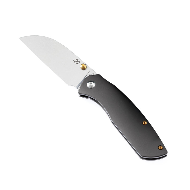 KANSEPT Convict CPM-S35VN  Blade Dark Gray Anodized Titanium Handle with Sheepdog Knives Design-K1023B1