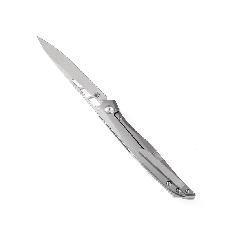 lucky Star K1013A1 CPM-S35VN Drop Point Blade Titanium Handle with MaxTkachuk Design