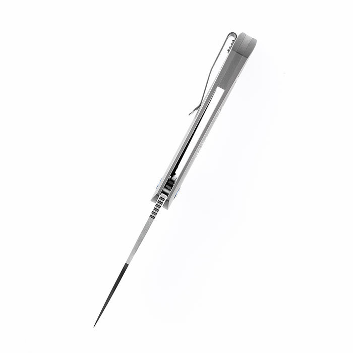 Entity K1036B1 Satin CPM-S35VN Blade Bead Blasted Titanium Handle with Nalu Knives design