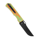 Reedus T1041A3 Black TiCn Coated and Stonewashed 154CM Blade Green and Orange G10 Handle with D.O.C.K. Design
