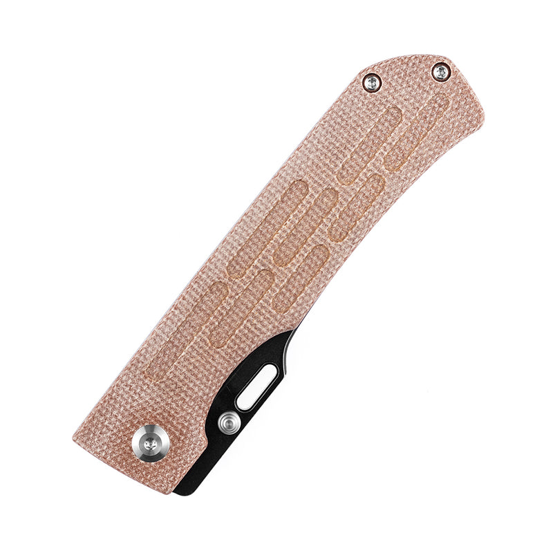 Reedus T1041A5 Black TiCn Coated and Stonewashed 154CM Blade Brown Micarta Handle with D.O.C.K. Design