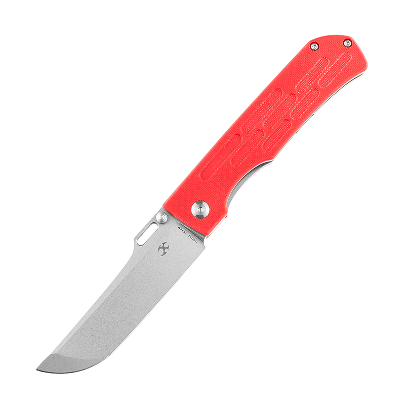KANSEPT Reedus Red G10 Handle (Stonewashed 154CM Blade)with D.O.C.K. Design - T1041A2