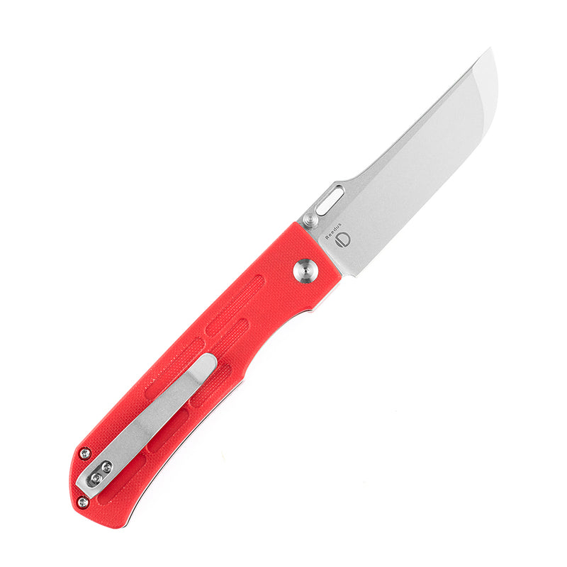 KANSEPT Reedus Red G10 Handle (Stonewashed 154CM Blade)with D.O.C.K. Design - T1041A2