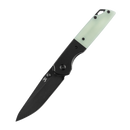 Warrior T1005S4 Black TiCn Coated and Stonewashed Drop Point D2 Blade Black Anodized Aluminum Bolster +Jade G10 Handle with Kim Ning Design