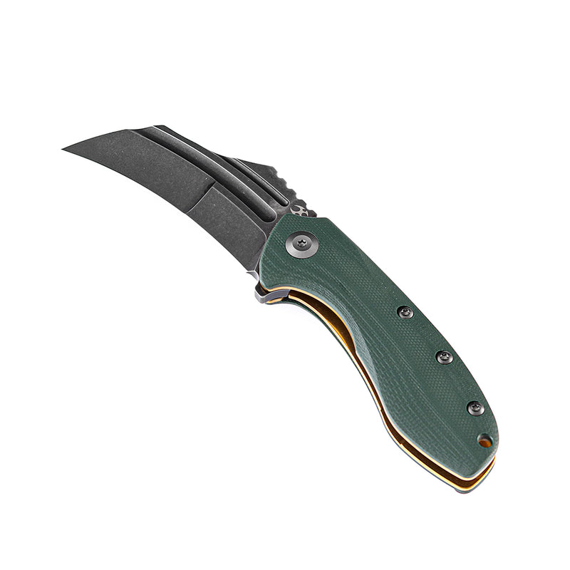 KTC3 T1031A2 Black TiCn Coated 154CM Blade Green G10 Handle with Koch Tools Design