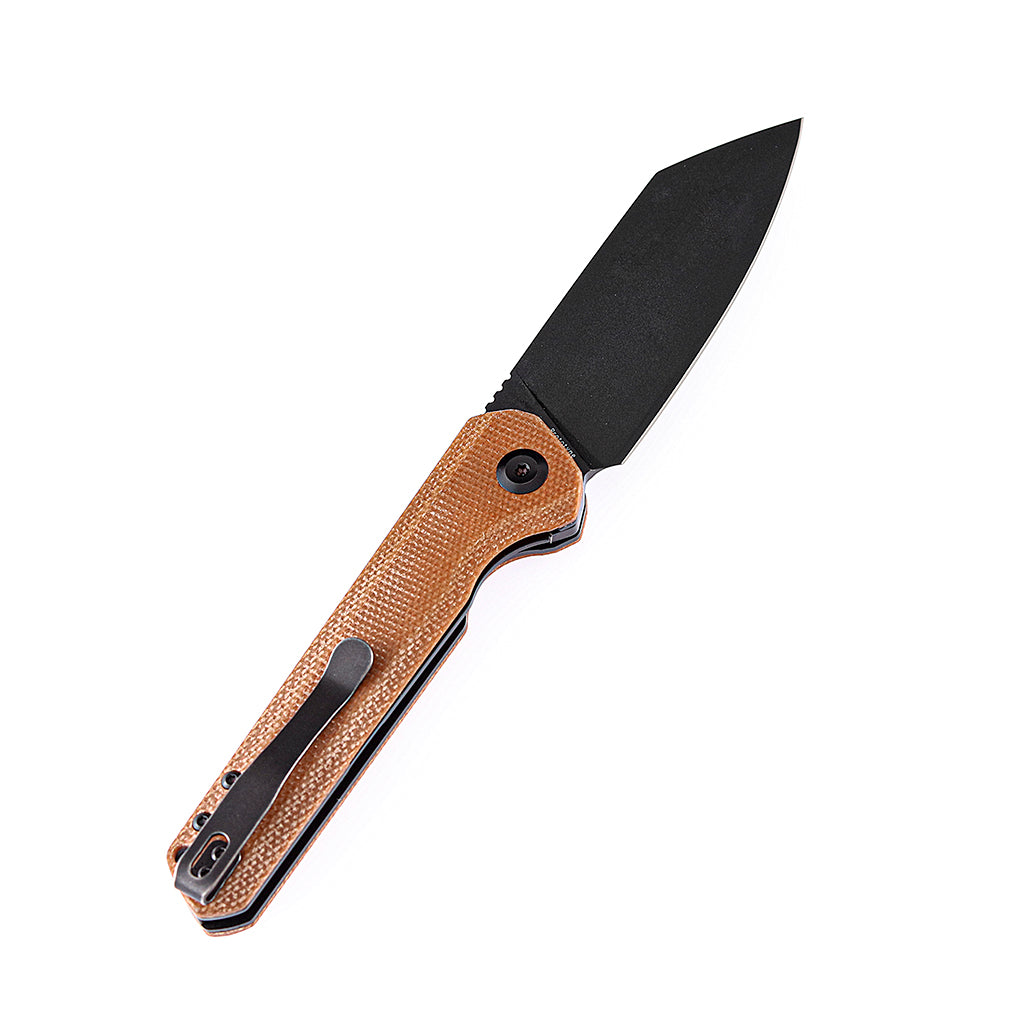 KANSEPT Bulldozer Front Flipper Brown Micarta Handle (3.56