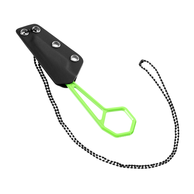 HEX G001A3 Light Green Coating 14C28N + Sheath Blade 14C28N Handle with Ostap Hel Design