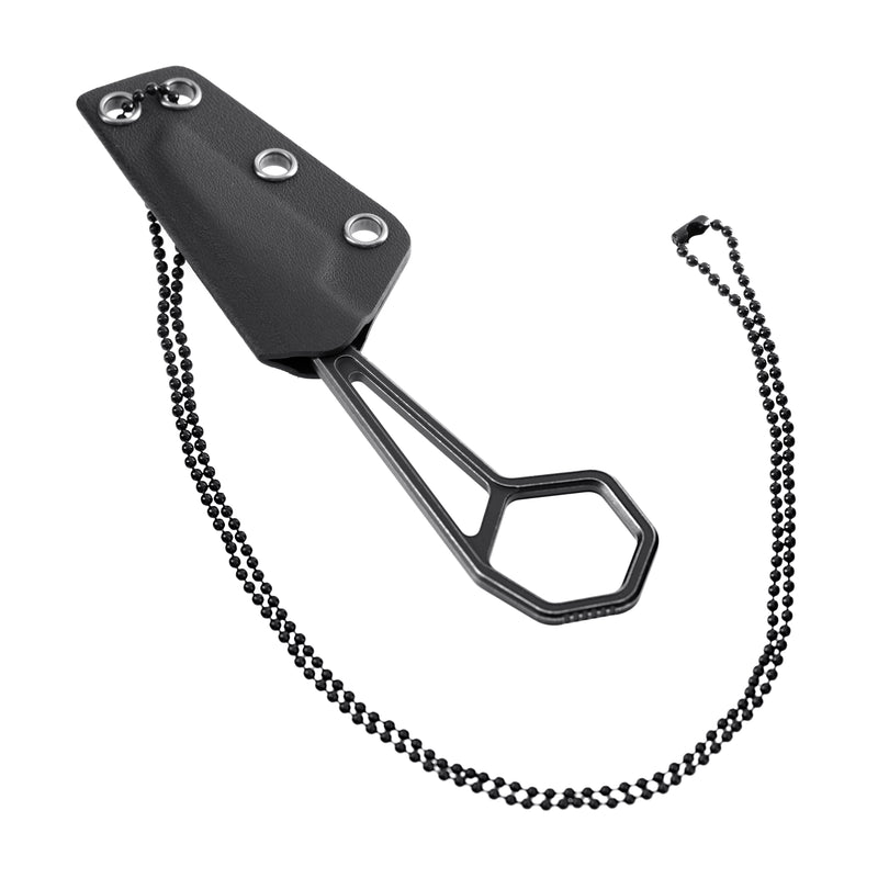 HEX G001A4 Black TiCn Coated  14C28N + Sheath Blade 14C28N Handle with Ostap Hel Design