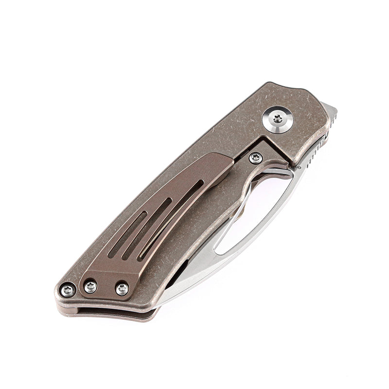 KANSEPT Goblin K2016A6 CPM-S35VN Blade and Titanium Handle with Holes Marshall Noble Design