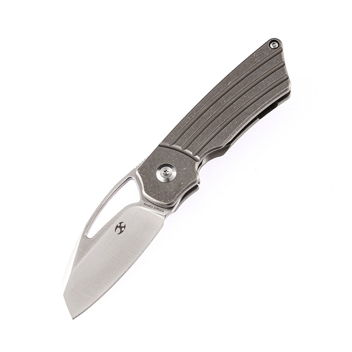 Compact folder Goblin K2016A5 CPM-S35VN Blade and Titanium Handle with Groove Marshall Noble Design