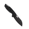 Model 6 K1022A3 Black TiCn Coated M390 Wharncliffe Blade Black Anodized Titanium Handle  Nick Swan Design