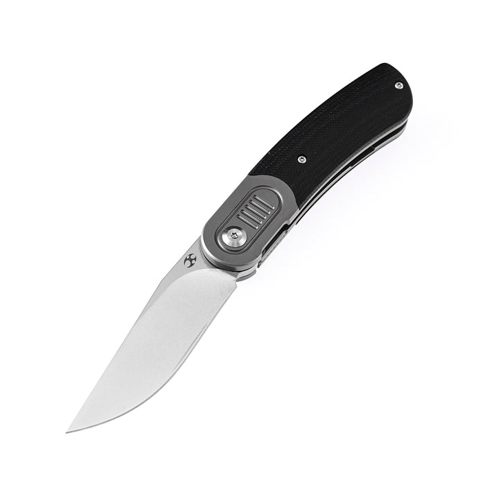 KANSEPT Reverie Front Flipper Knife Black G10+ Titanium Bolster Handle (2.92'' CPM S35VN Blade)Justin Lundquist Design-K2025A1