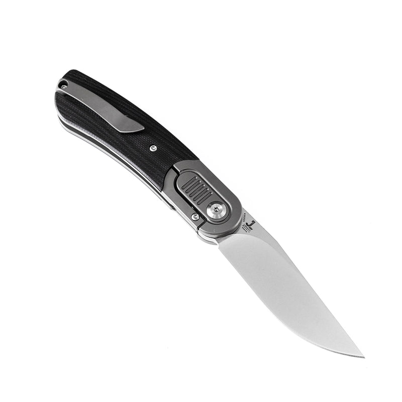 KANSEPT Reverie Front Flipper Knife Black G10+ Titanium Bolster Handle (2.92'' CPM S35VN Blade)Justin Lundquist Design-K2025A1