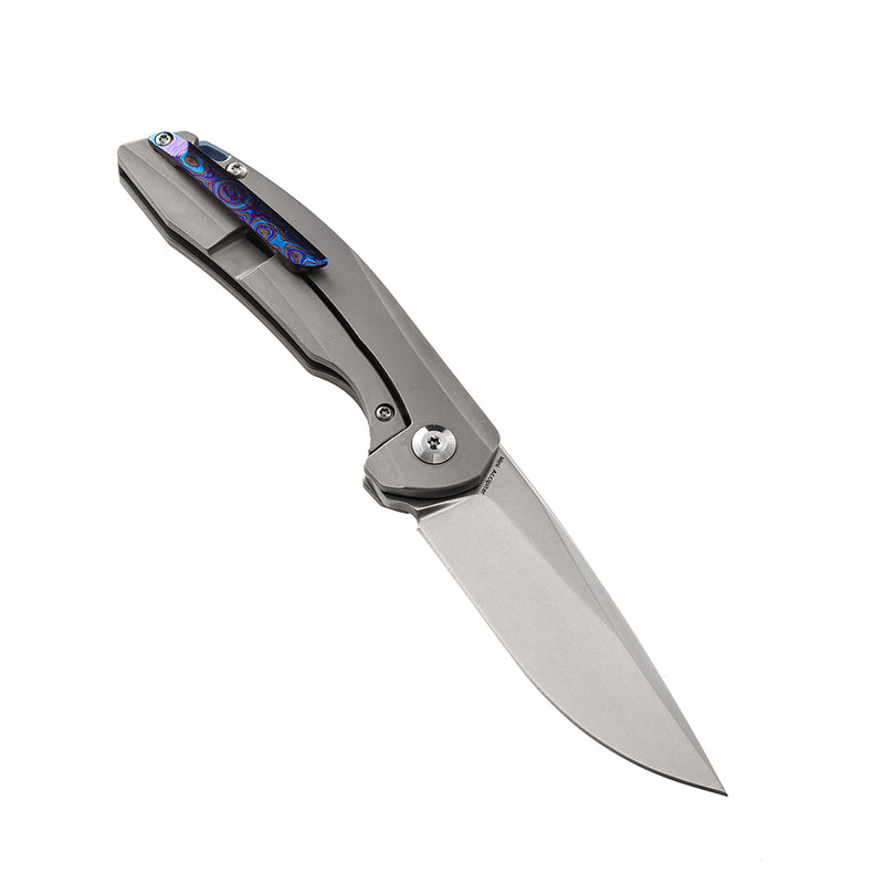 Mini Accipiter K2007A4 Under 3'' Front Flipper with Titanium Handle with Timascus Inlay S35Vn Blade