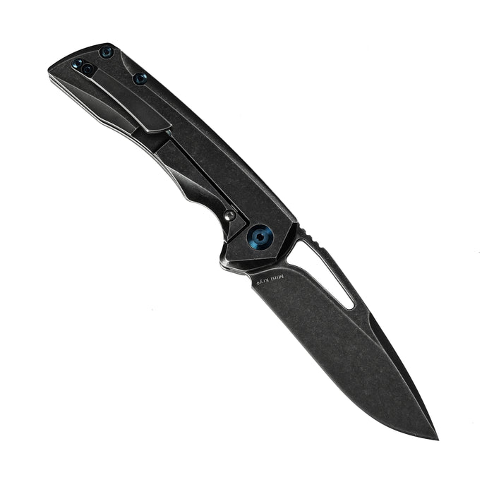 KANSEPT Mini Kryo Thumb Hole Knife Black 6AL4V Titanium Handle(2.90''CPM-S35VN Blade)  Kim Ning Design-K2001B3