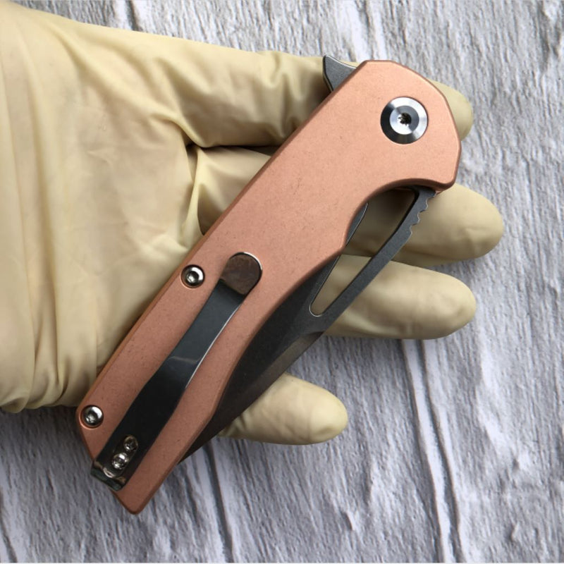 Kryo K1001C1 CPM-S35VN Blade Red Copper Handle with Kim Ning Design