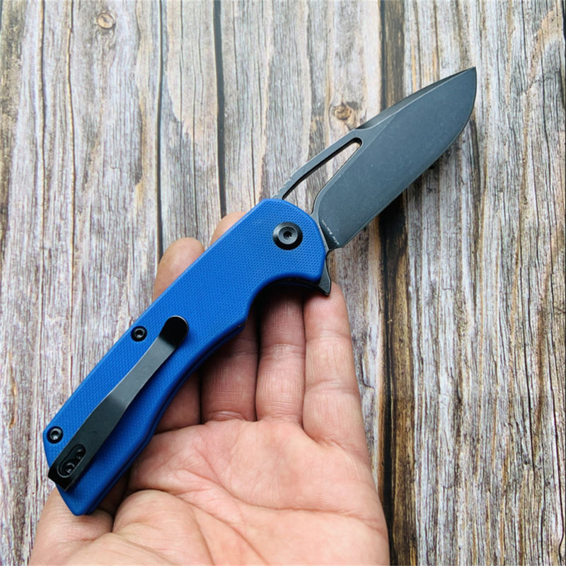 Kryo T1001B2 Black Coating D2  Blade Blue G10 Handle with Kim Ning Design