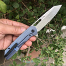 Shard K1006A8 CPM-S35VN Blade Blue Anodized Titanium  Handle With Kim Ning Design