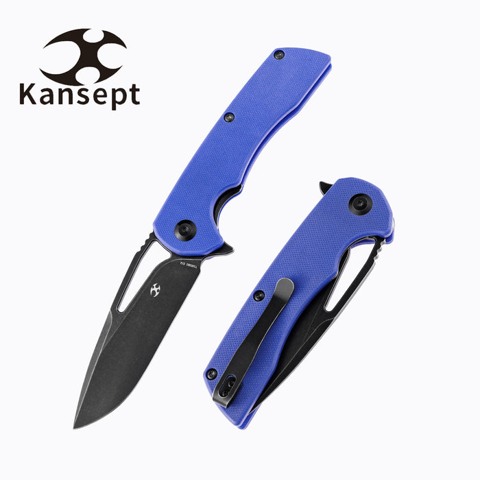 Kryo T1001B2 Black Coating D2  Blade Blue G10 Handle with Kim Ning Design