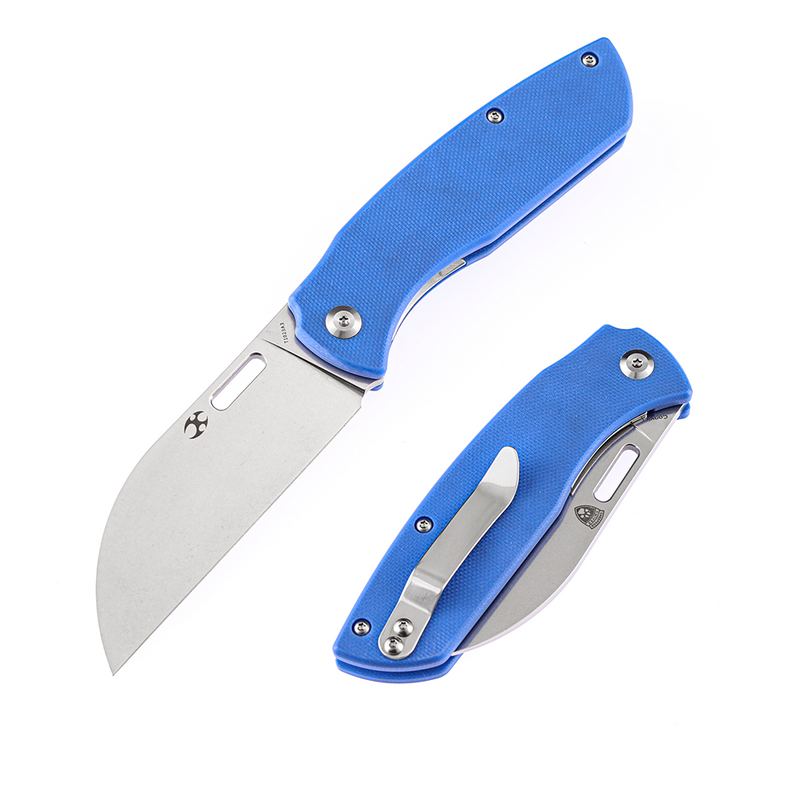 KANSEPT Convict T1023A3 Stonewashed 154CM Blue  G10 Handle with Sheepdog Knives Design