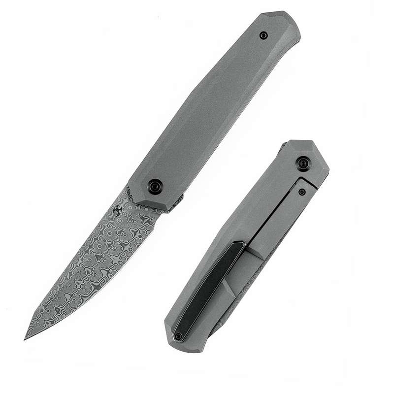 KANSEPT Integra K1042D1 Damascus Designed Silicon Carbided Titanium by JK Knives