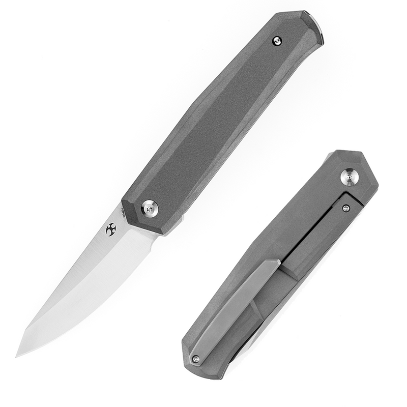 Integra K1042A1 Satin M390 Silicon Carbided Titanium Designed by JK Knives