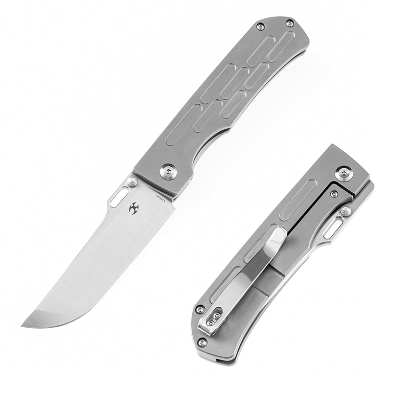 KANSEPT Reedus K1041A2 Satin CPM-S35VN  Plain Titanium Handle with D.O.C.K. Design
