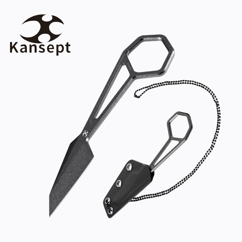 KANSEPT HEX G001A2 Dark Green Coating 14C28N +Sheath Blade 14C28N Handle with Ostap Hel Design