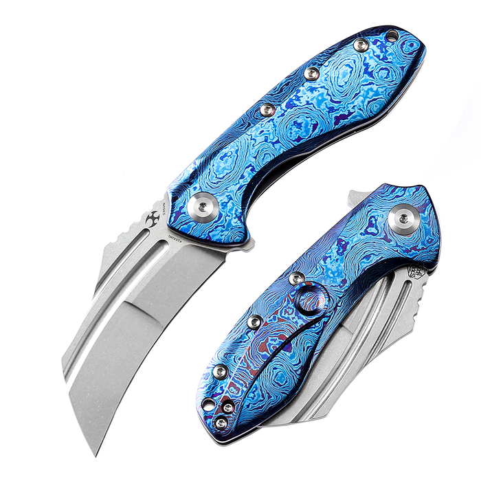 KTC3 K1031M1  Stonewashed CPM-S35VN Timascus Handle + Timascus Clip Handle  with Koch Tools Design